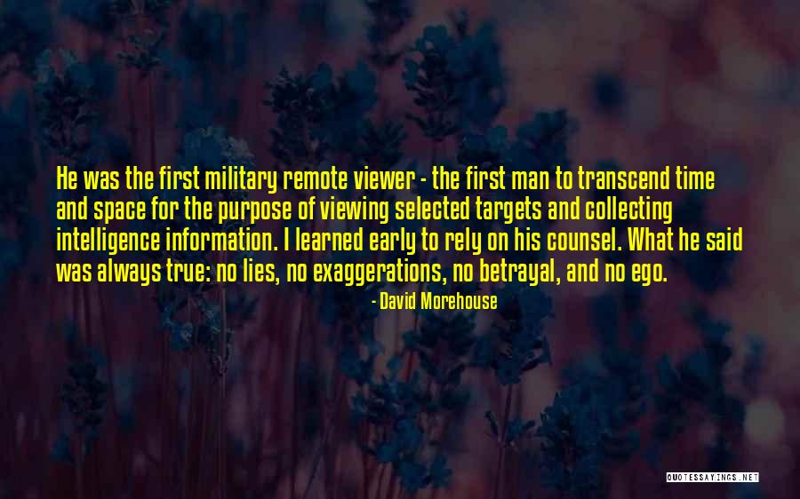 Lies And Betrayal Quotes By David Morehouse