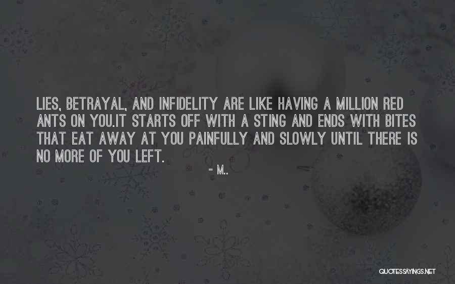 Lies And Betrayal Quotes By M.. Lies And Betrayal Quotes By M..