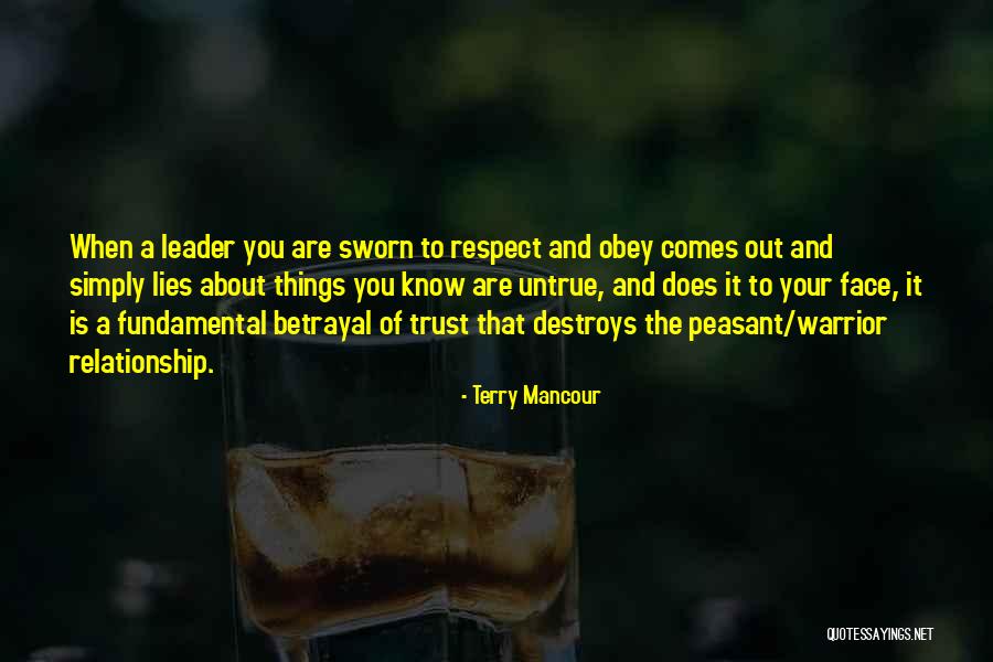 Lies And Betrayal Quotes By Terry Mancour