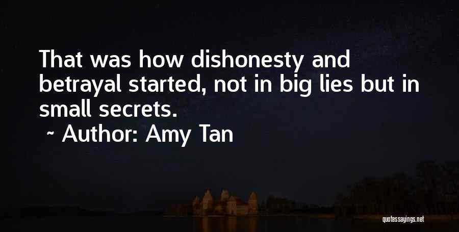 Lies And Dishonesty Quotes By Amy Tan