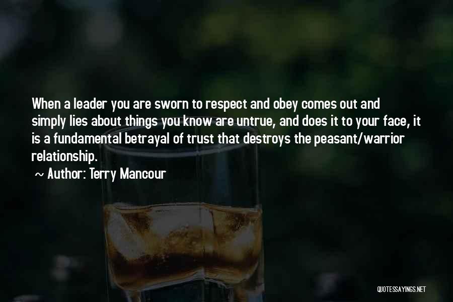 Lies And Trust In A Relationship Quotes By Terry Mancour