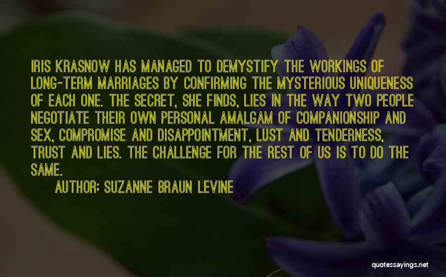 Lies And Trust Quotes By Suzanne Braun Levine Lies And Trust Quotes By Suzanne Braun Levine