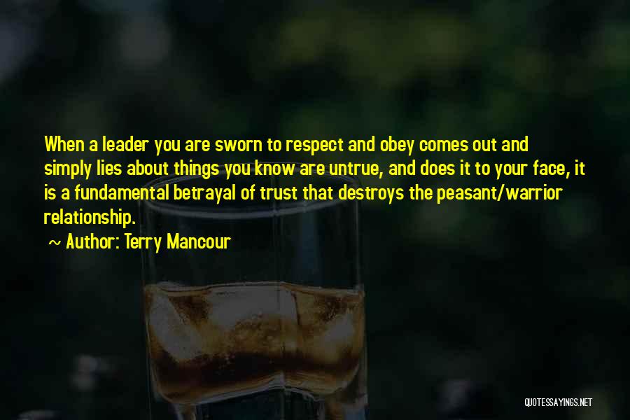 Lies And Trust Quotes By Terry Mancour