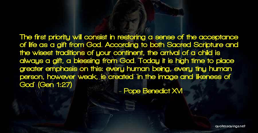 Life Acceptance Quotes By Pope Benedict XVI Life Acceptance Quotes By Pope Benedict XVI