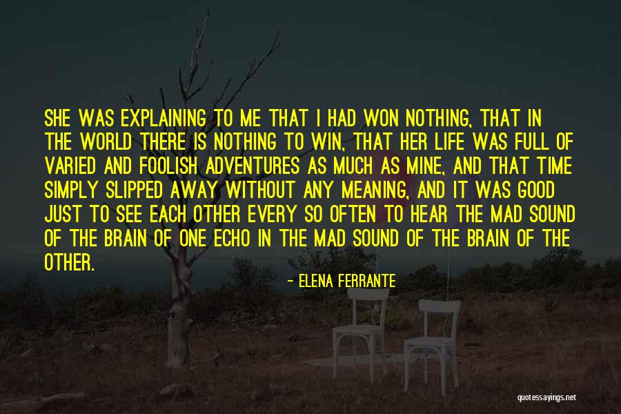 Life Adventures Quotes By Elena Ferrante