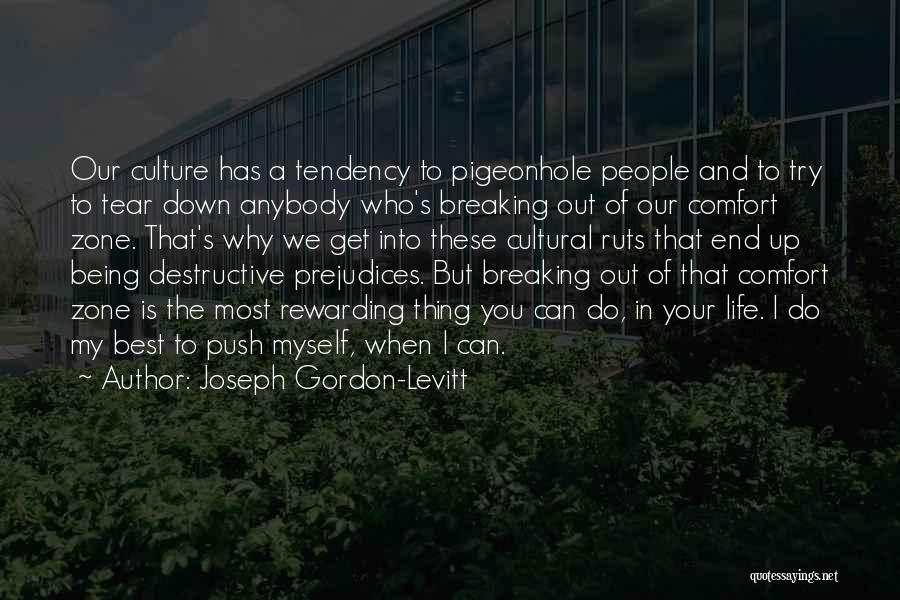Life And Comfort Zone Quotes By Joseph Gordon-Levitt