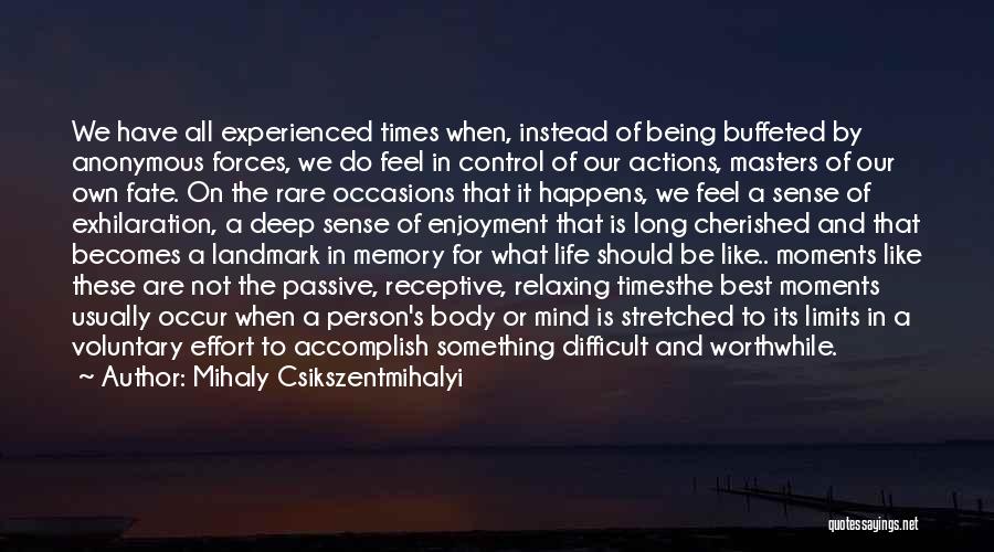 Life And Difficult Times Quotes By Mihaly Csikszentmihalyi