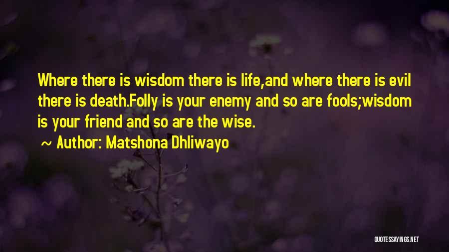 Life And Evil Quotes By Matshona Dhliwayo