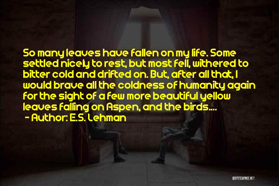 Life And Falling Leaves Quotes By E.S. Lehman