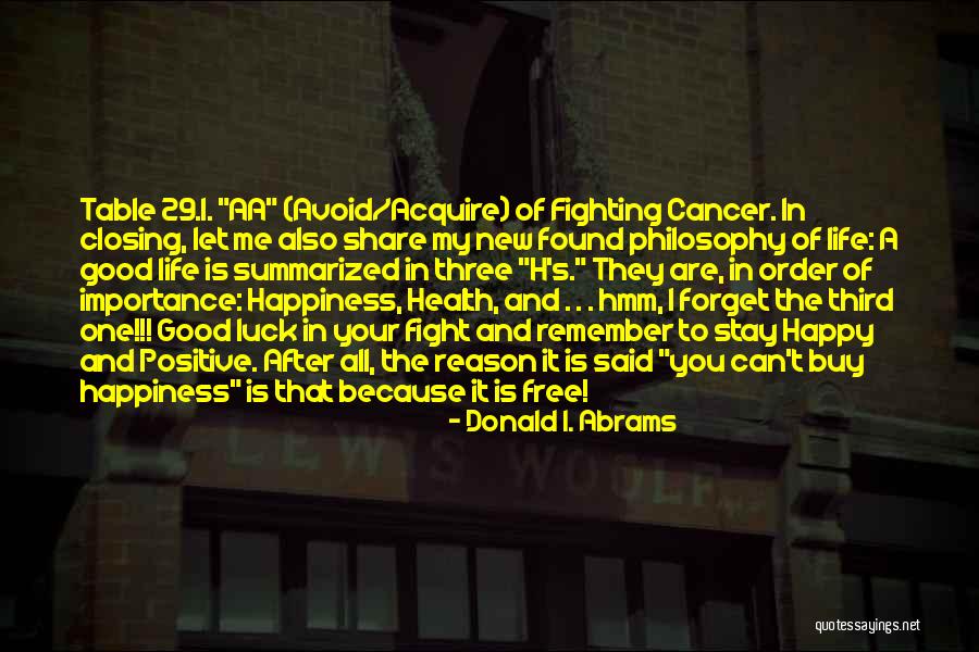 Life And Fighting Cancer Quotes By Donald I. Abrams Life And Fighting Cancer Quotes By Donald I. Abrams