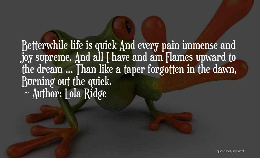 Life And Flames Quotes By Lola Ridge