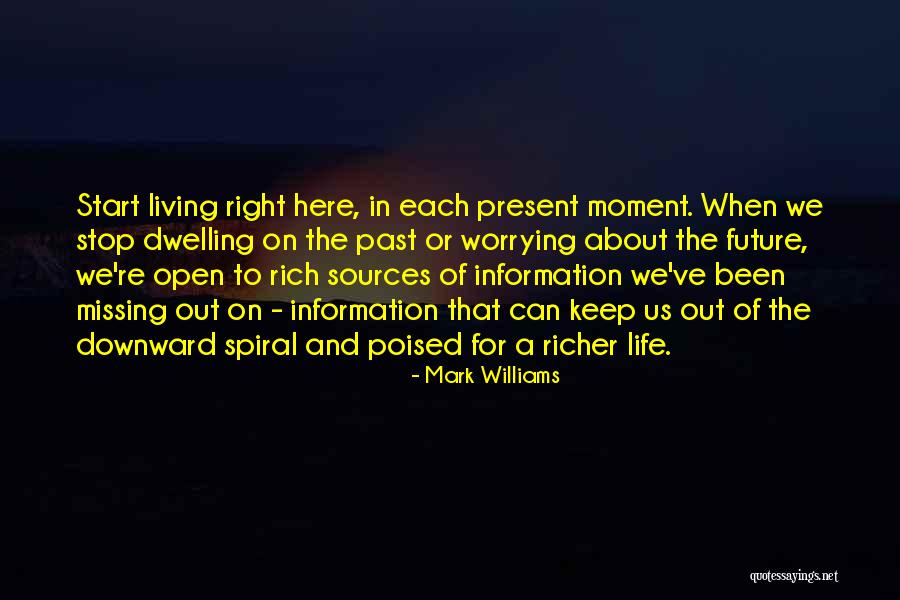 Life And Living In The Moment Quotes By Mark Williams Life And Living In The Moment Quotes By Mark Williams