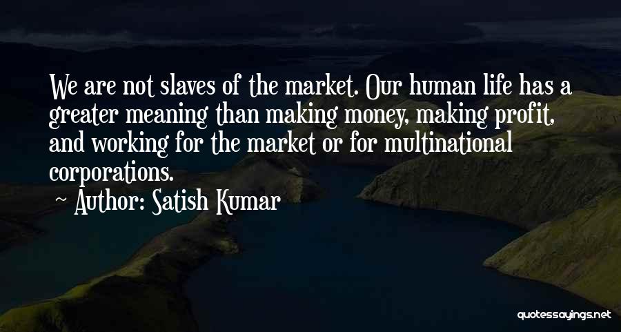 Life And Making Money Quotes By Satish Kumar