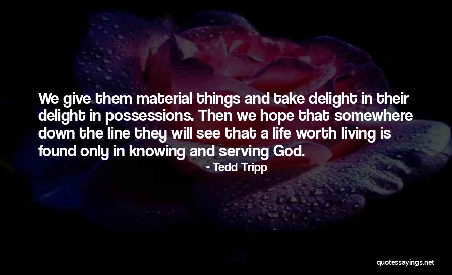 Life And Material Things Quotes By Tedd Tripp