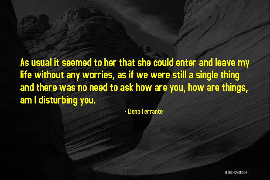 Life As Usual Quotes By Elena Ferrante