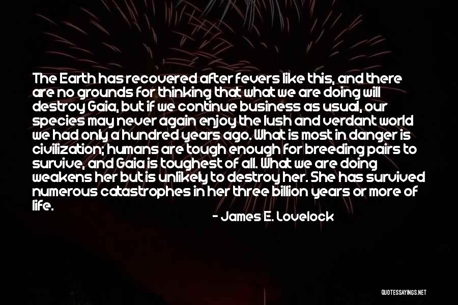 Life As Usual Quotes By James E. Lovelock