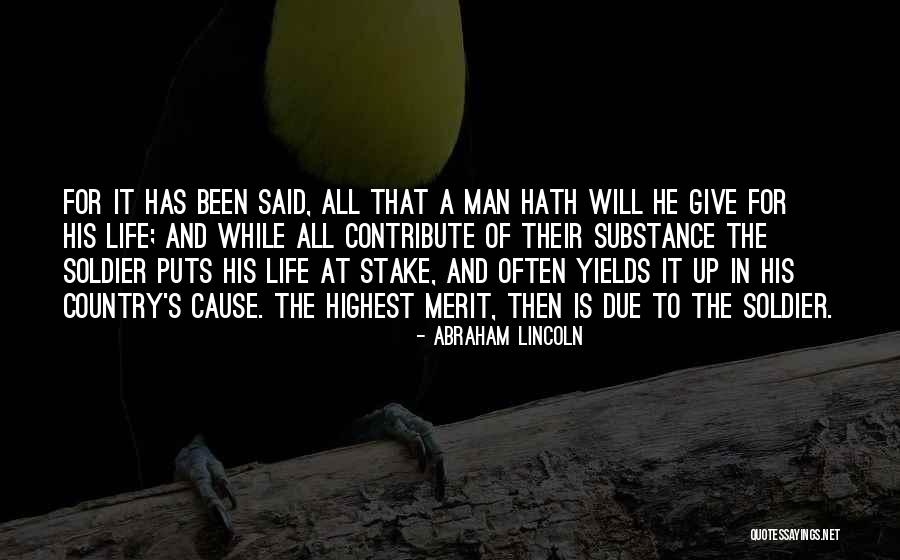 Life At Stake Quotes By Abraham Lincoln Life At Stake Quotes By Abraham Lincoln