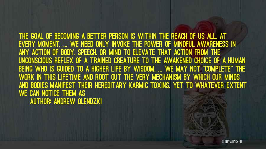 Life Becoming Better Quotes By Andrew Olendzki