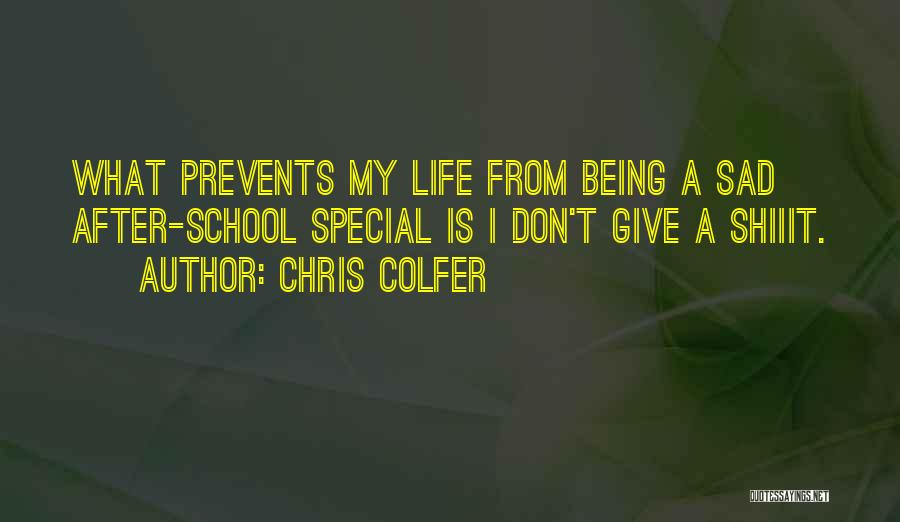 Life Being Sad Quotes By Chris Colfer