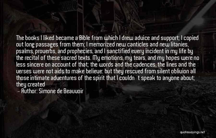 Life Bible Verses Quotes By Simone De Beauvoir