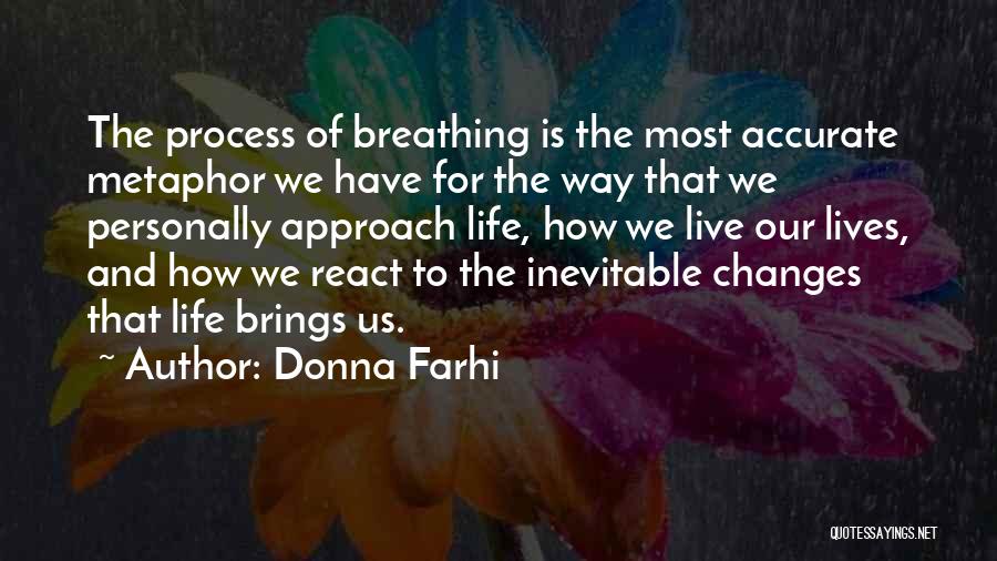 Life Brings Changes Quotes By Donna Farhi