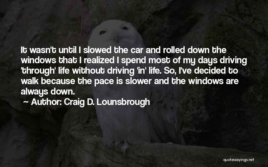 Life Busyness Quotes By Craig D. Lounsbrough