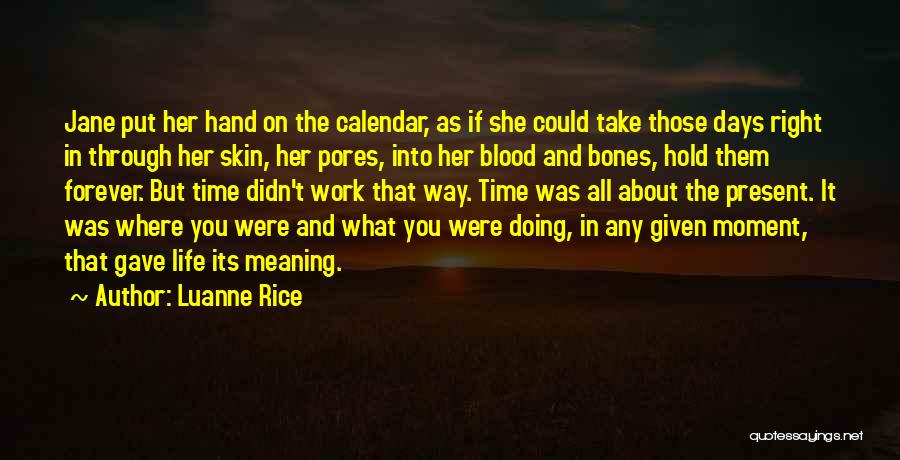 Life Calendar Quotes By Luanne Rice