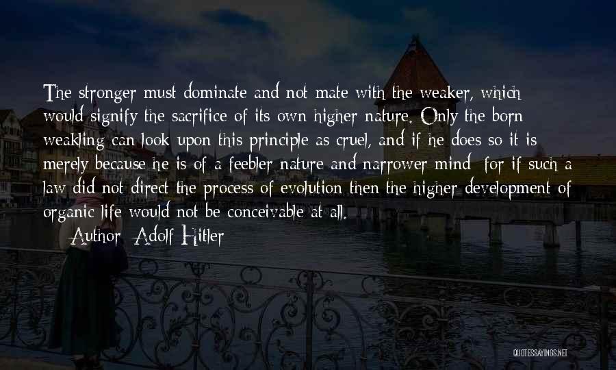 Life Can Be Cruel Quotes By Adolf Hitler