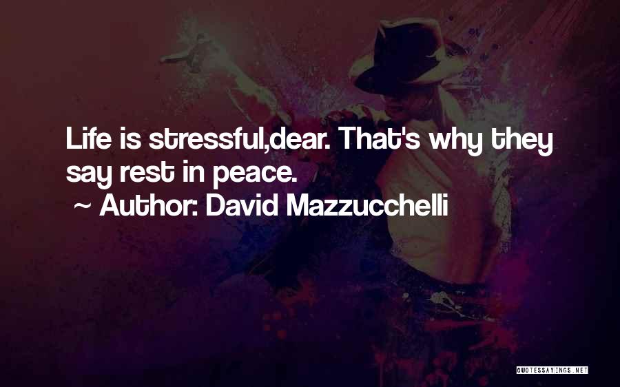 Life Can Be So Stressful Quotes By David Mazzucchelli