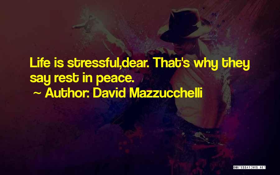 Life Can Be Stressful Quotes By David Mazzucchelli