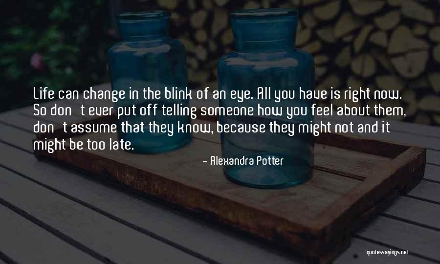 Life Can Change Blink Eye Quotes By Alexandra Potter