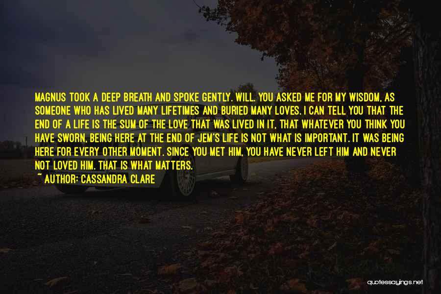Life Can End Quotes By Cassandra Clare