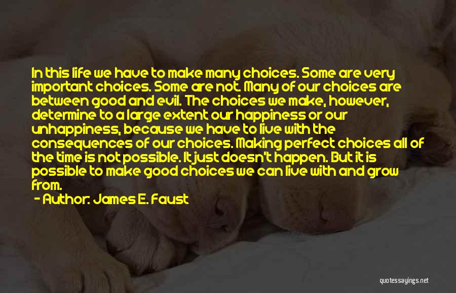 Life Choices And Consequences Quotes By James E. Faust