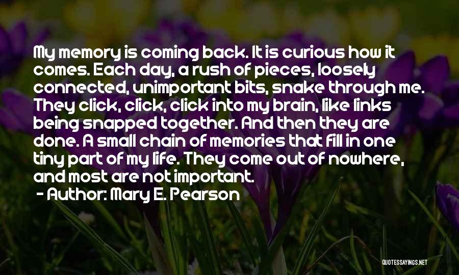 Life Come Back Quotes By Mary E. Pearson