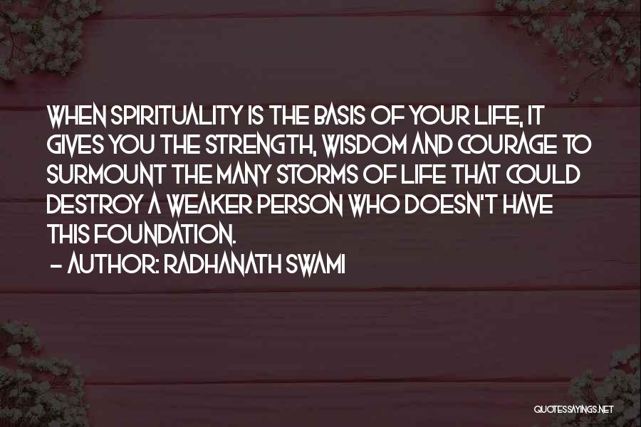 Life Courage And Strength Quotes By Radhanath Swami