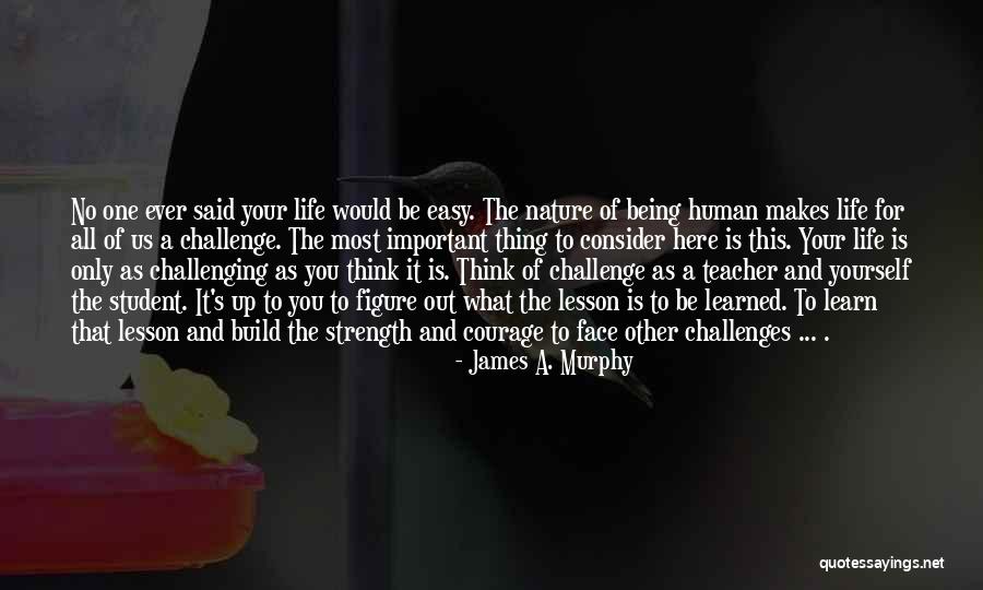 Life Courage Strength Quotes By James A. Murphy