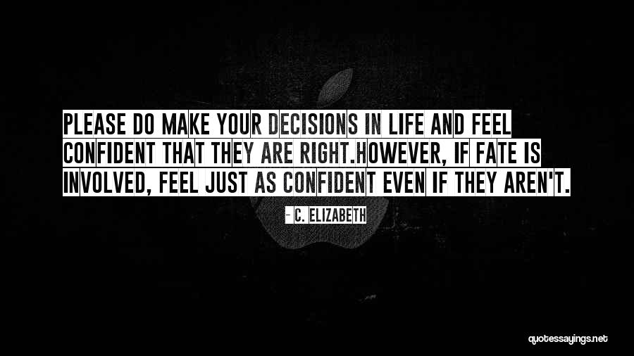 Life Decisions And Love Quotes By C. Elizabeth