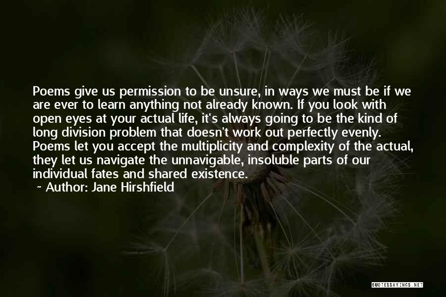 Life Doesn Always Work Out Quotes By Jane Hirshfield