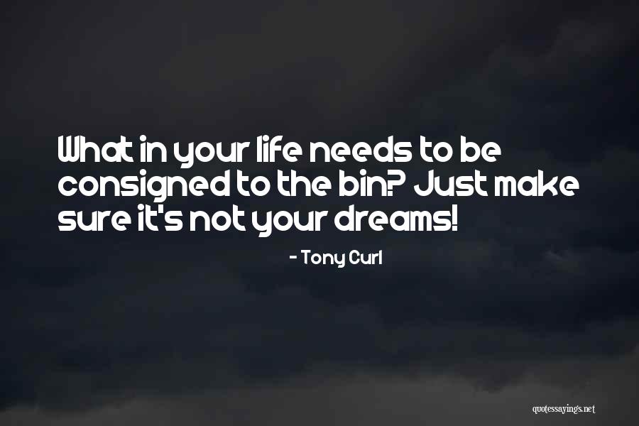 Life Dreams Goals Quotes By Tony Curl Life Dreams Goals Quotes By Tony Curl