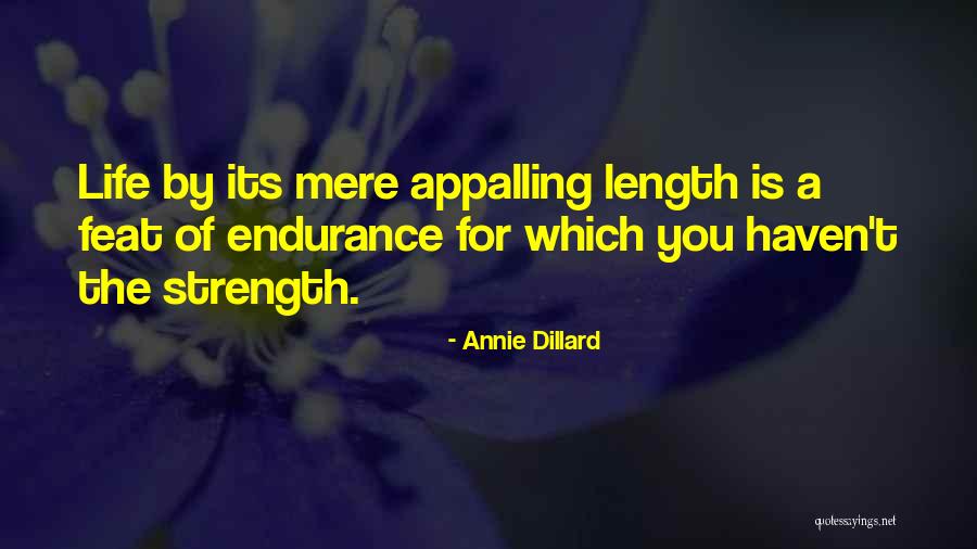 Life Endurance Quotes By Annie Dillard Life Endurance Quotes By Annie Dillard