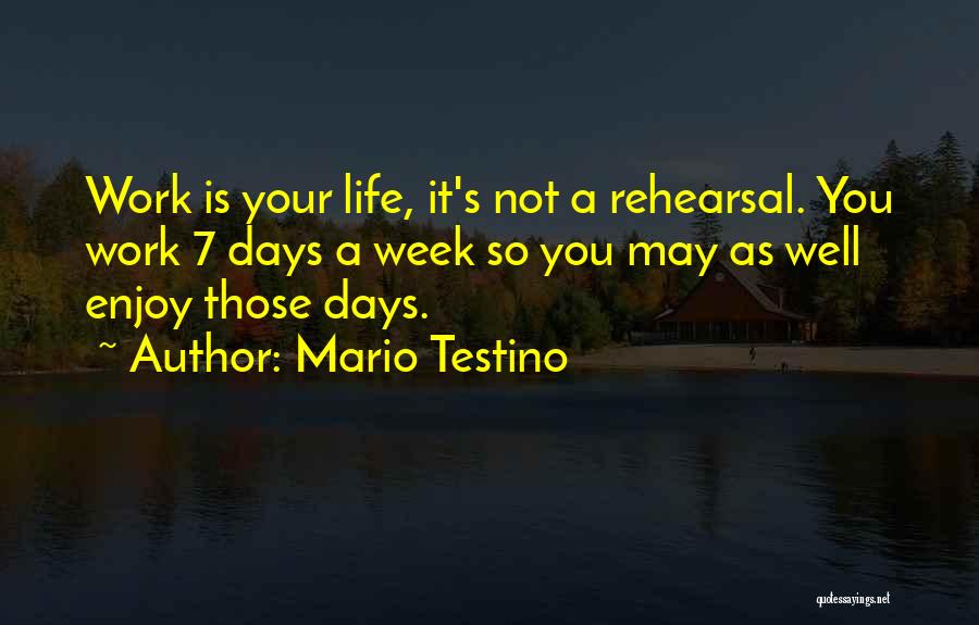 Life Enjoy Your Life Quotes By Mario Testino