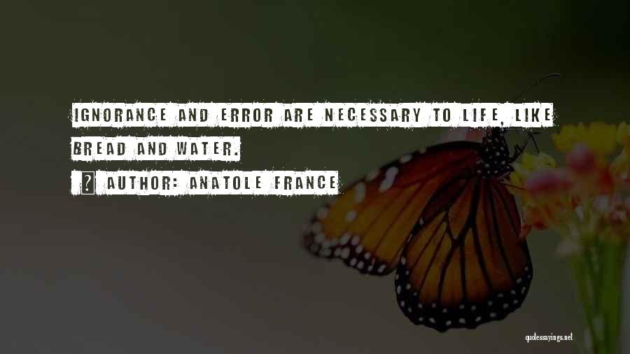 Life Error Quotes By Anatole France