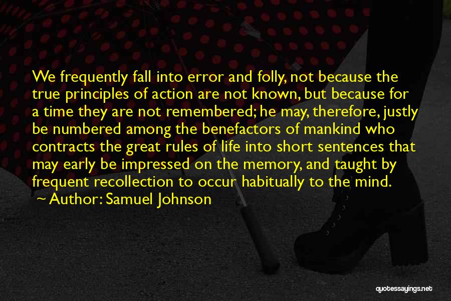 Life Error Quotes By Samuel Johnson