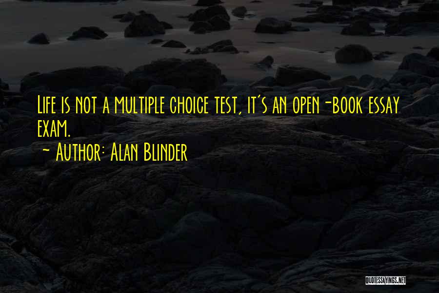 Life Essay Quotes By Alan Blinder