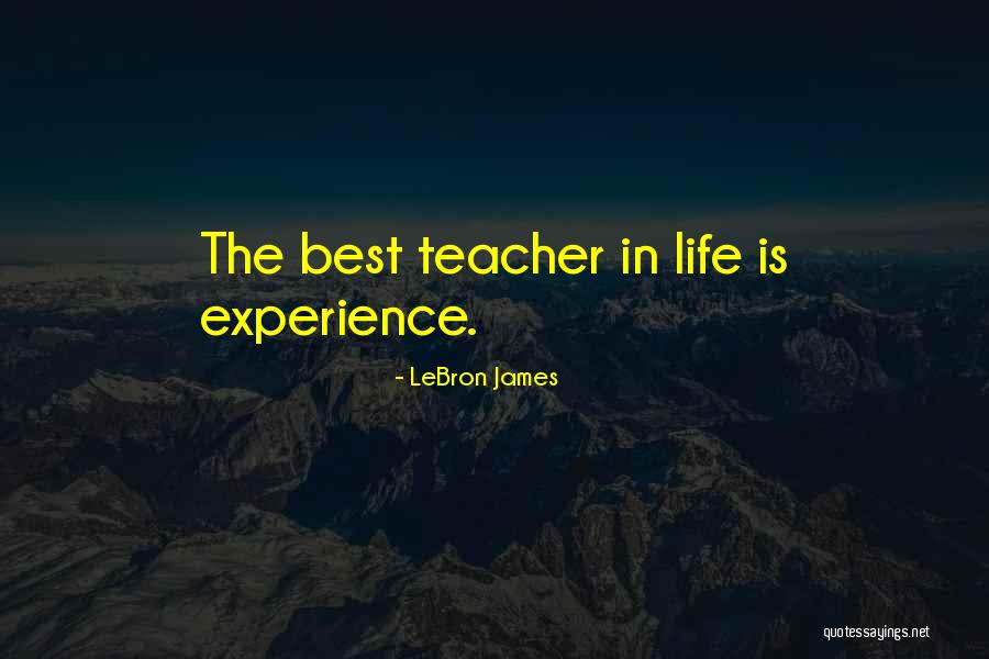 Life Experience Is The Best Teacher Quotes By LeBron James