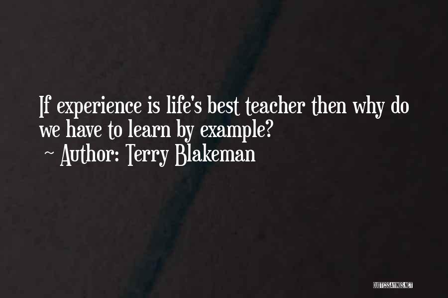 Life Experience Is The Best Teacher Quotes By Terry Blakeman