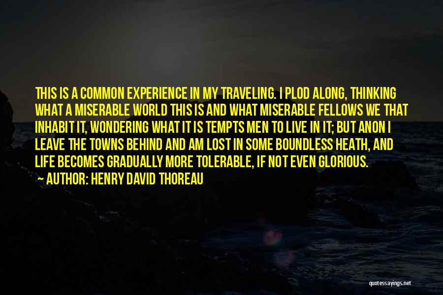 Life Experience Travel Quotes By Henry David Thoreau