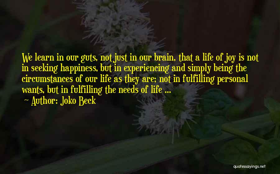 Life Experiencing Quotes By Joko Beck