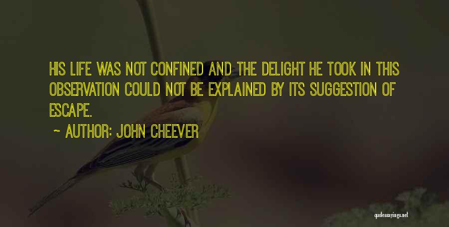 Life Explained Quotes By John Cheever