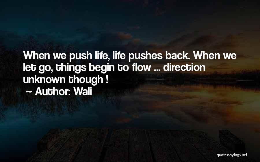 Life Flow Quotes By Wali